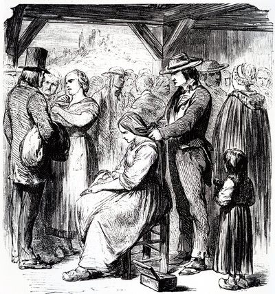 Fair for the Sale of Hair in the Auvergne District by Steyert